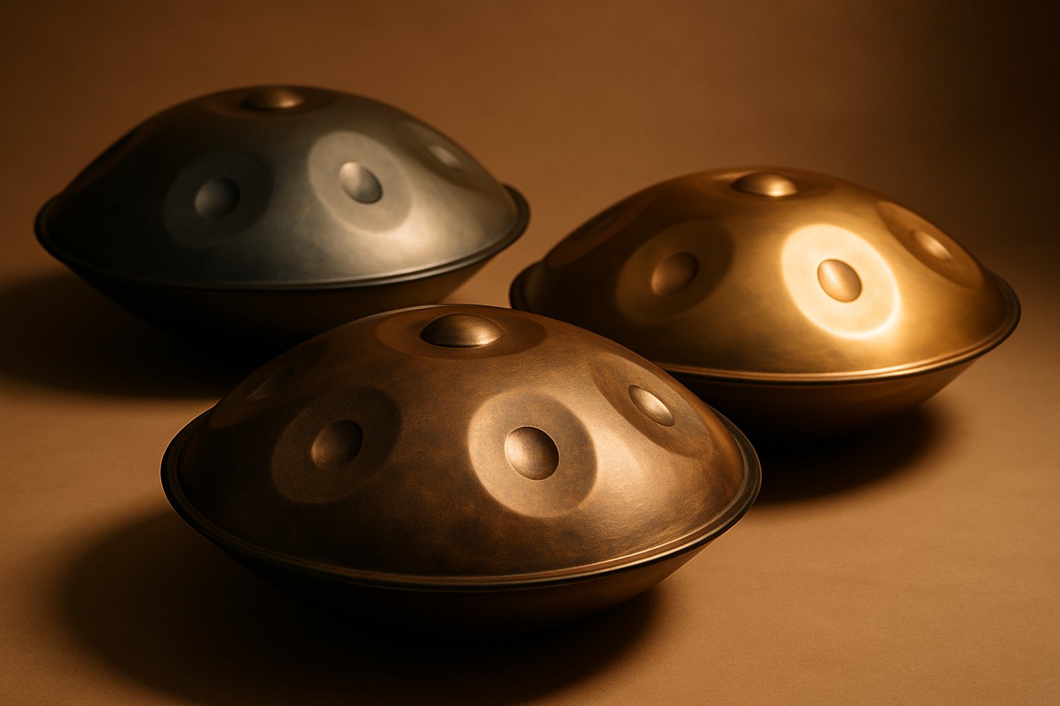 Hero Steel tongue drum 9 note 38 cm grigio metallizzato – re kurd